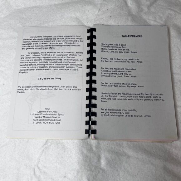 VTG Cookbook Recipes Spiral 1972 Bethesda Lutheran Home-1994 Laborers for Christ - Picture 5 of 8